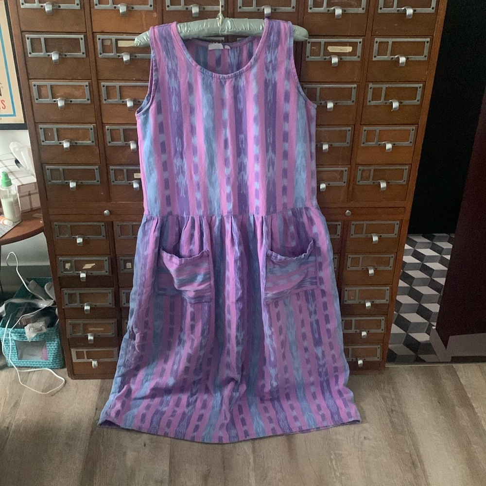 Vintage Southwestern Style Boho Smock Dress Size Medium